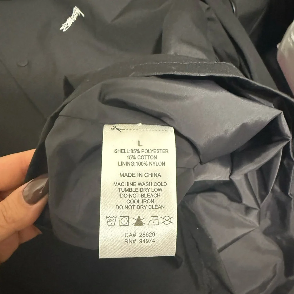 BNWOT Stussy Men's Black Windbreaker Jacket - Picture 11 of 11